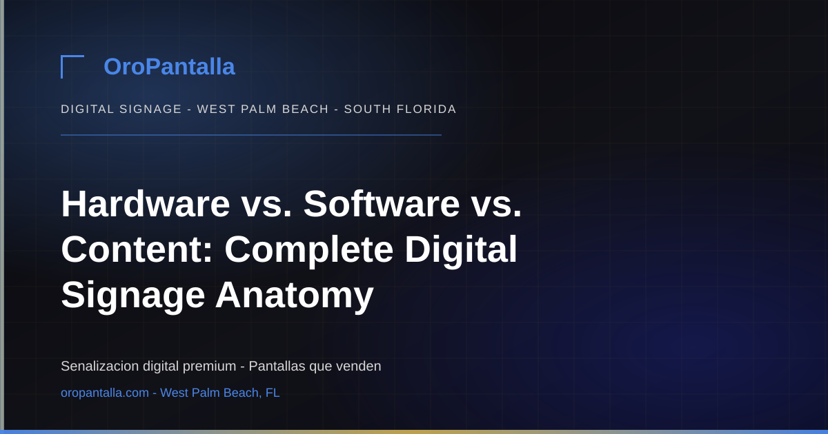 Hardware vs. Software vs. Content: Complete Digital Signage Anatomy