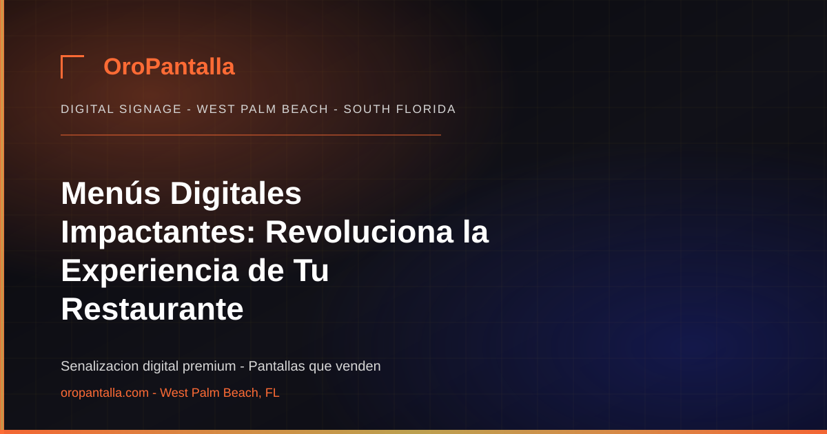 Menús Digitales Impactantes: Revoluciona la Experiencia de Tu Restaurante